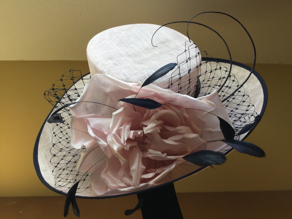 Pink & Navy Sinamay - 23L